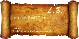 Lositz Beáta névjegykártya